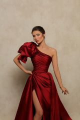 Picture of VIVIENNE BURGUNDY DRESS