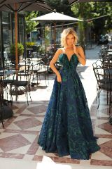 Picture of NAVY / EMERALD DRESS