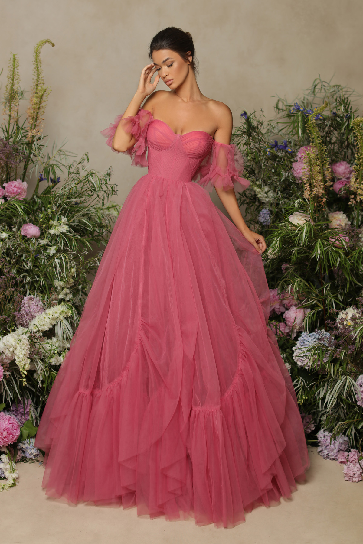 Picture of SOLEIL DARK ROSE DRESS