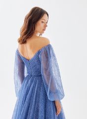 Picture of Elanor Gray Blue Elanor Dress
