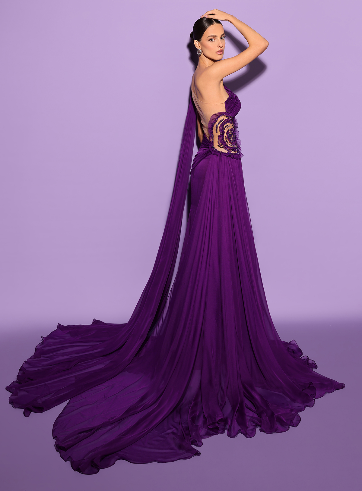 Picture of PURPLE SOLID DRESS
