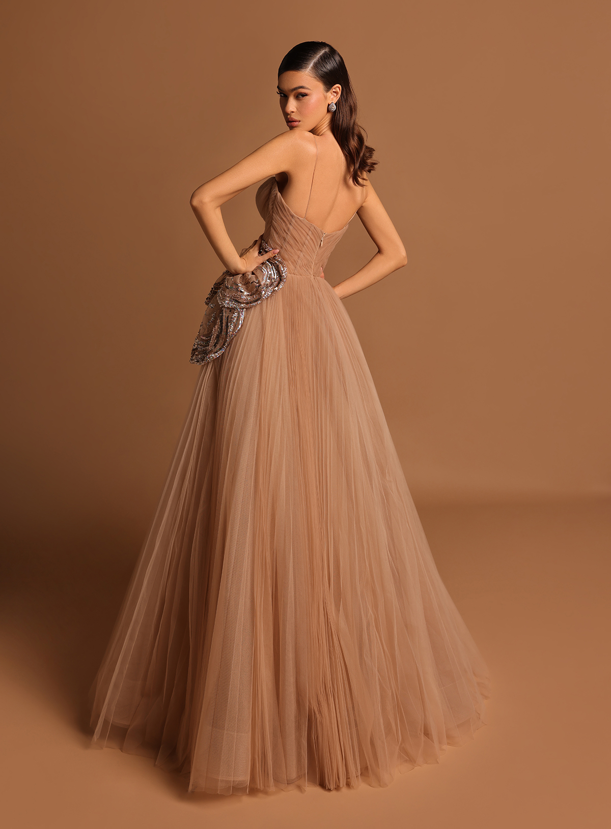 Picture of NUDE RIBBON DRESS