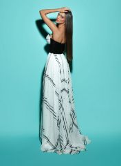 Picture of IVORY/BLACK ANIELA DRESS